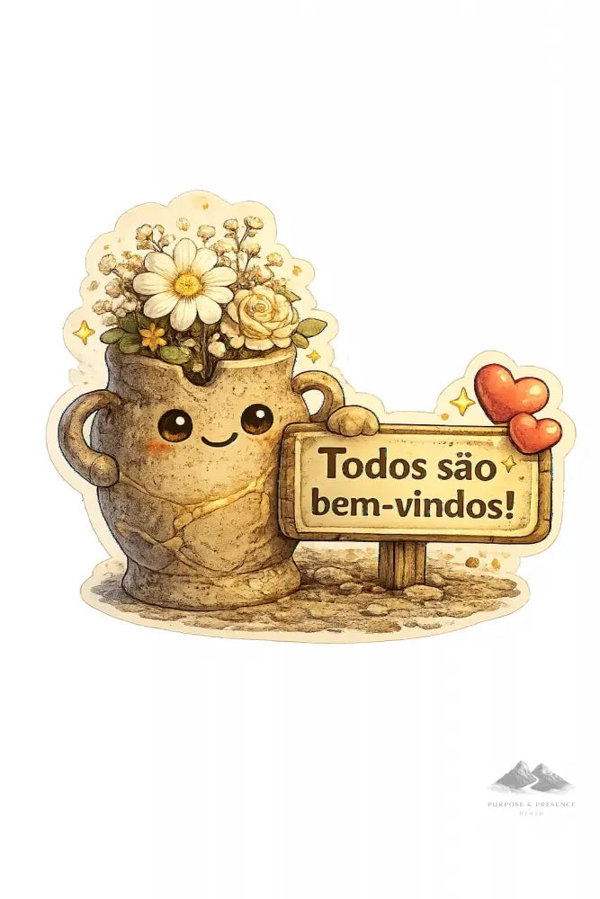 Adesivo - Cerâmica - Todos são bem-vindos Adesivo
