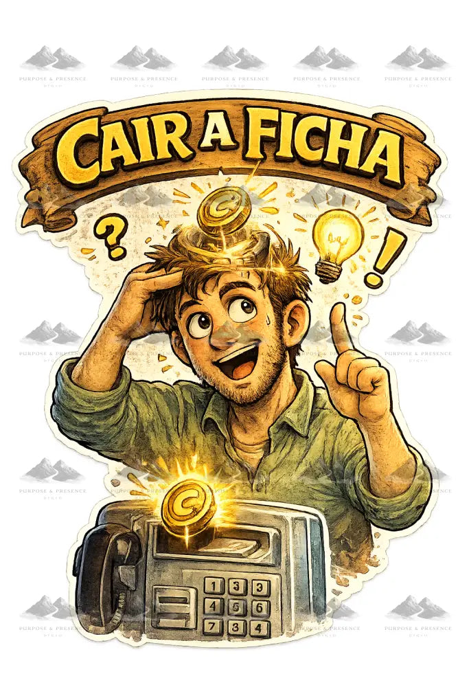 Adesivo – Expressão brasileira - Cair a Ficha Adesivo