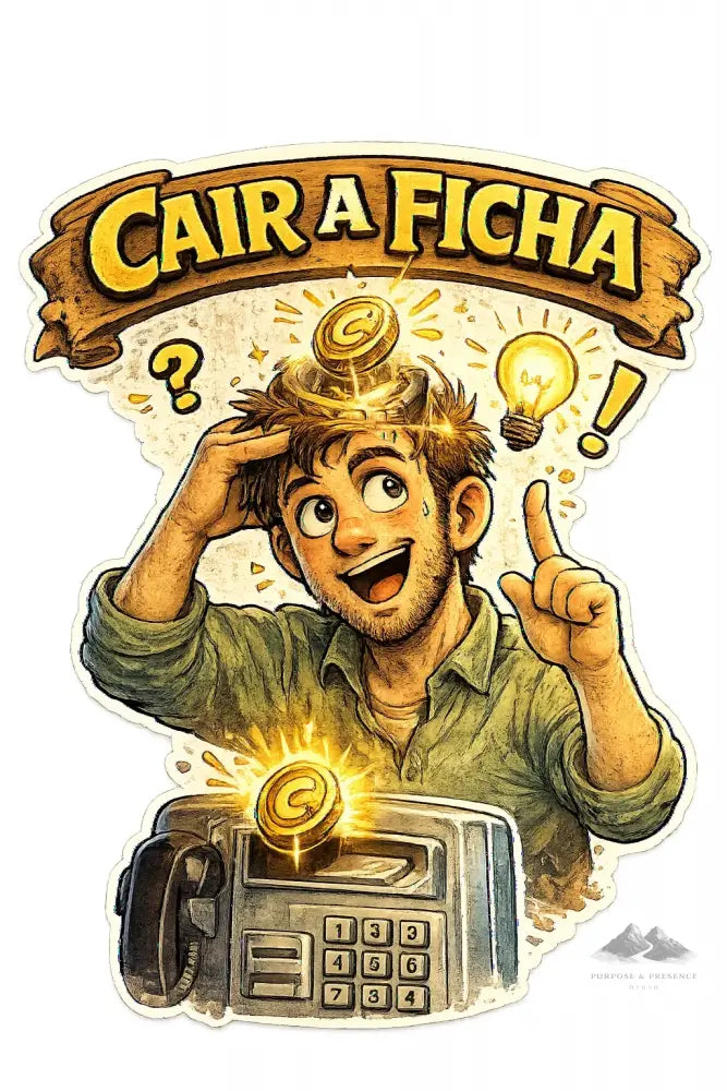 Adesivo – Expressão brasileira - Cair a Ficha Adesivo