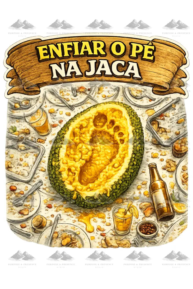 Adesivo - Expressão Brasileira - Enfiar o Pé na Jaca Adesivo