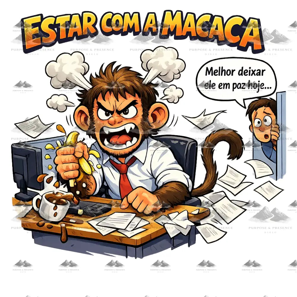 Adesivo - Expressão Brasileira - Estar com a Macaca Adesivo