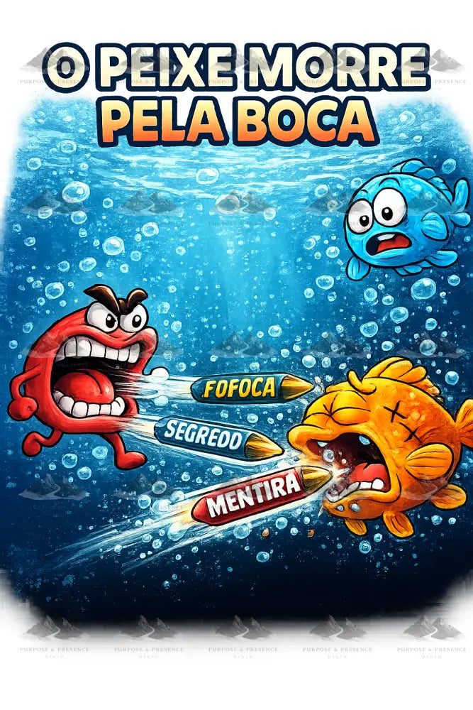 Adesivo - Expressão Brasileira - O Peixe Morre Pela Boca Adesivo