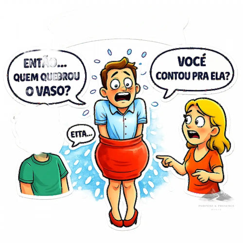 Adesivo - Expressão Brasileira - Saia Justa - Purpose And Presence Digio
