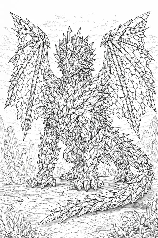 Amethryx — Shardscale Sovereign Coloring Page - Purpose And Presence Digio