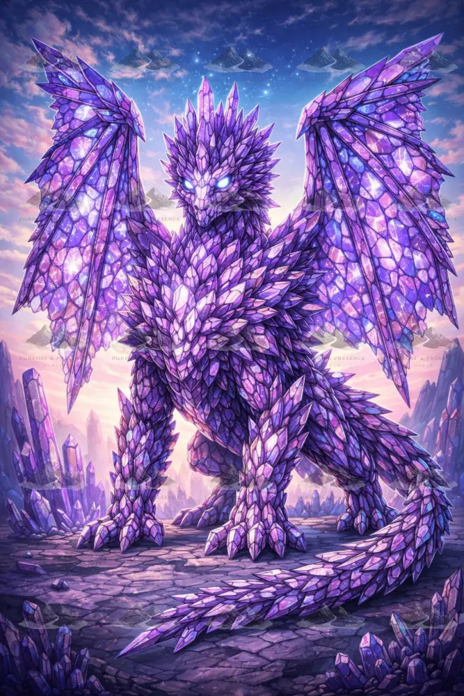 Amethryx, Shardscale Sovereign Digital Poster - Digital Download