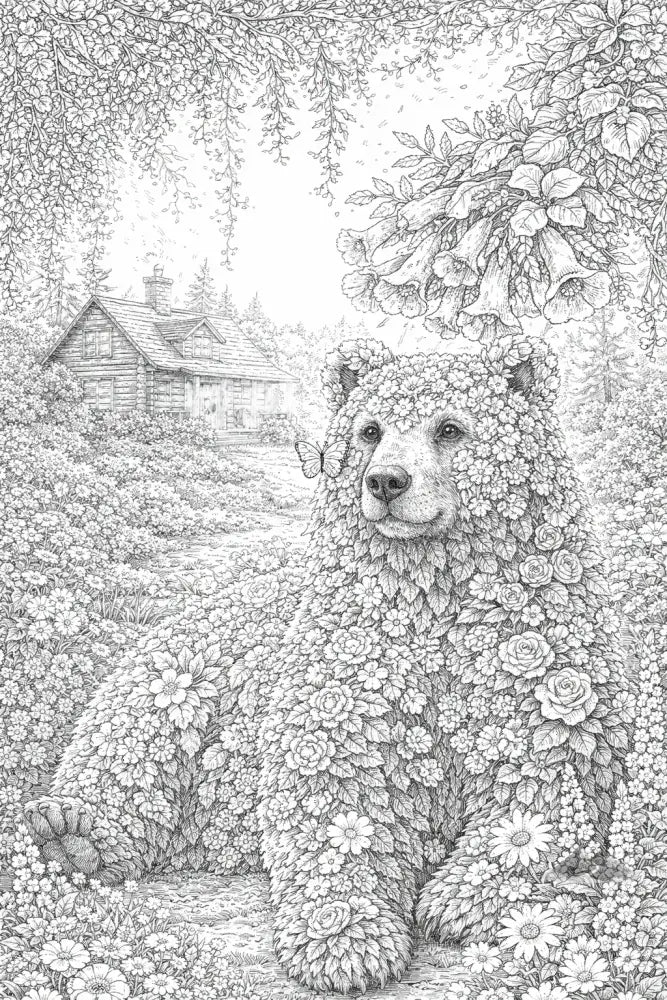 Bear Botanimal — Coloring Page - Purpose And Presence Digio