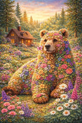 Bear Botanimal — Digital Poster - Purpose And Presence Digio