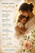 Before I Knew Anything – Mother’s Day Printable - Digital Print