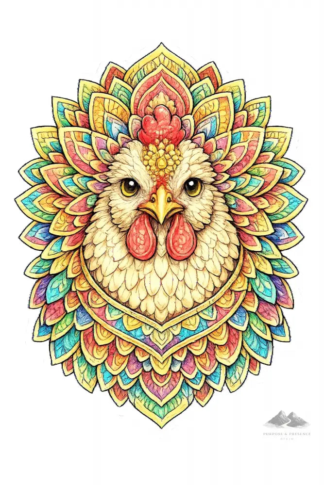 Chicken Mandimal — Digital Sticker - Purpose And Presence Digio
