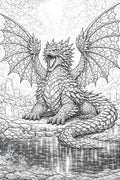 Chromalith — Shardscale Sovereign Coloring Page - Purpose And Presence Digio
