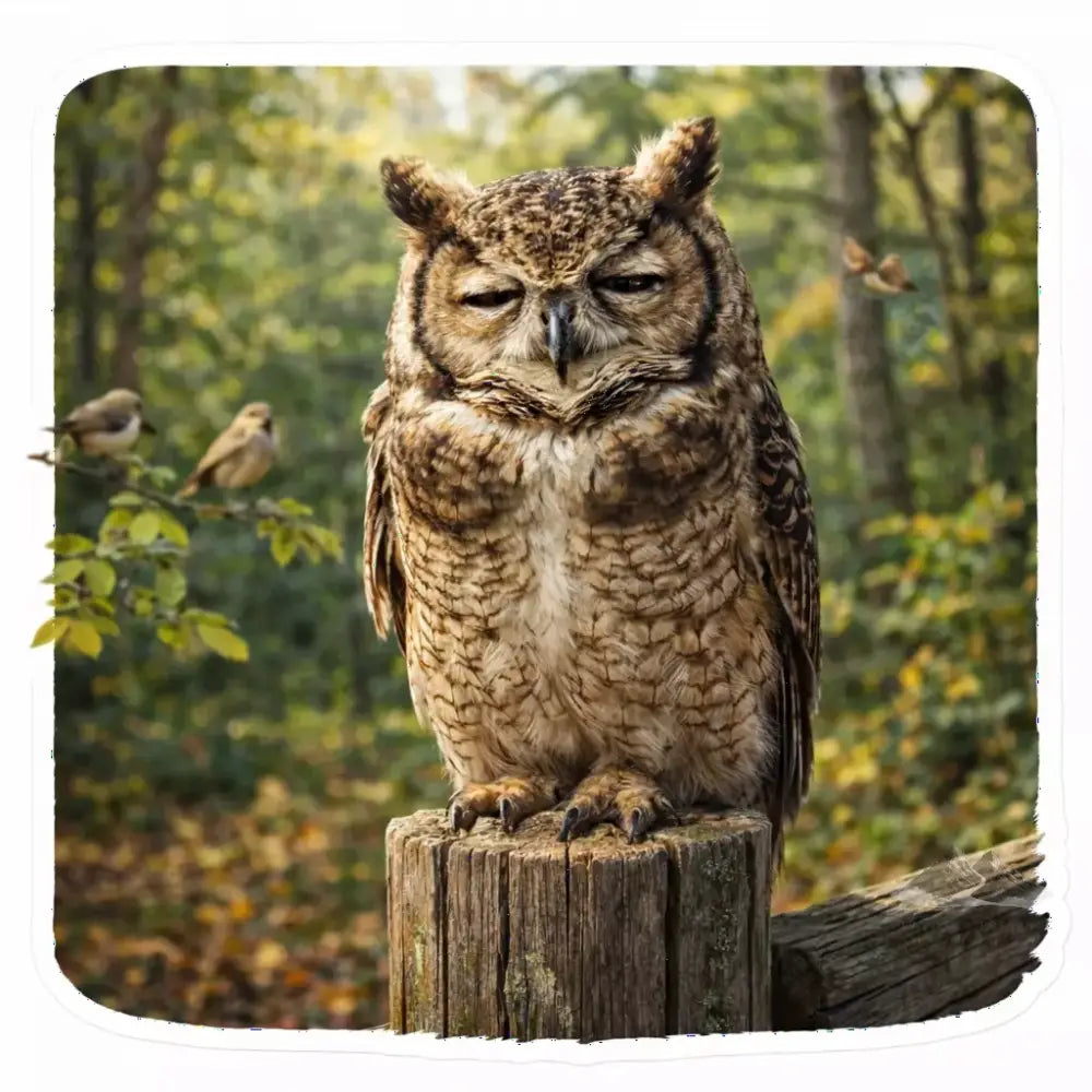 Daylight Owl Candid Creatures Sticker - Purpose And Presence Digio
