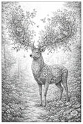 Deer Botanimal — Coloring Page - Purpose And Presence Digio