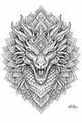 Dragon Mandimal 02 — Coloring Page - Purpose And Presence Digio