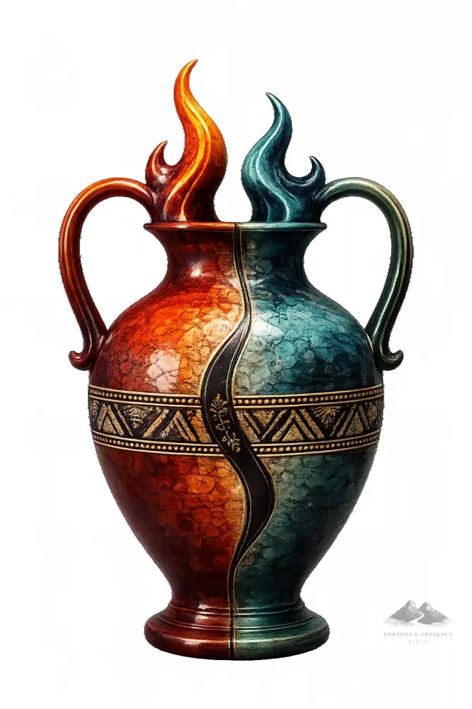 Dual Flame Amphora, Fusion Pottery | Cerâmica de Fusão Sticker