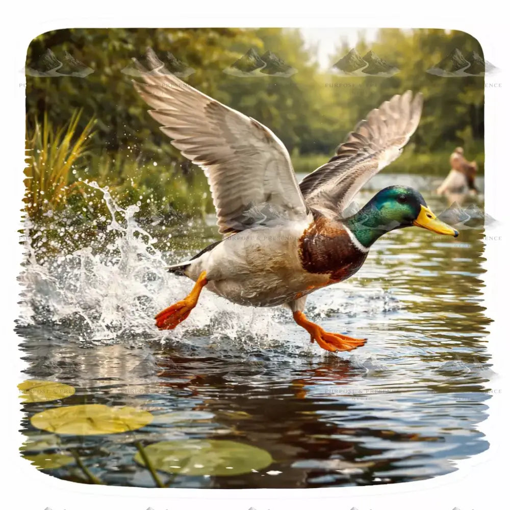 Duck Run Candid Creatures Sticker Sticker