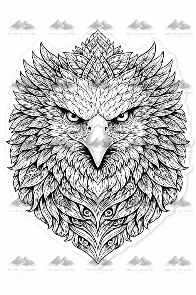Eagle Mandimal, Coloring Page Digital Coloring Page