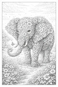 Elephant Botanimal — Coloring Page - Purpose And Presence Digio
