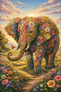 Elephant Botanimal — Digital Poster - Purpose And Presence Digio