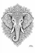Elephant Mandimal — Coloring Page - Purpose And Presence Digio