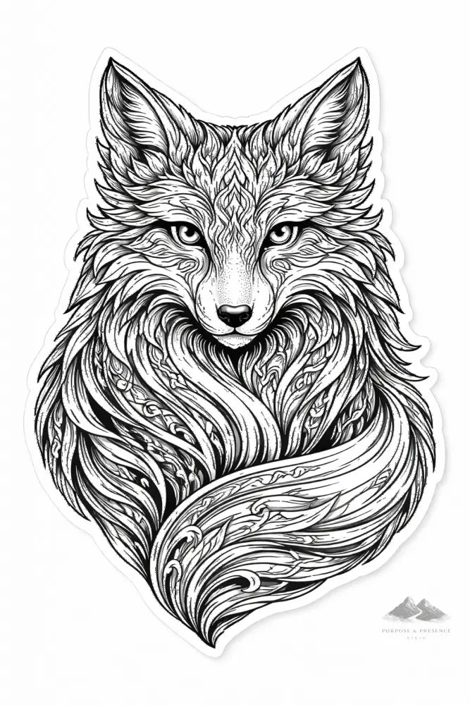 Fox Mandimal — Coloring Page - Purpose And Presence Digio