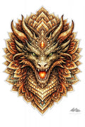 Gold Dragon Mandimal — Digital Sticker - Purpose And Presence Digio