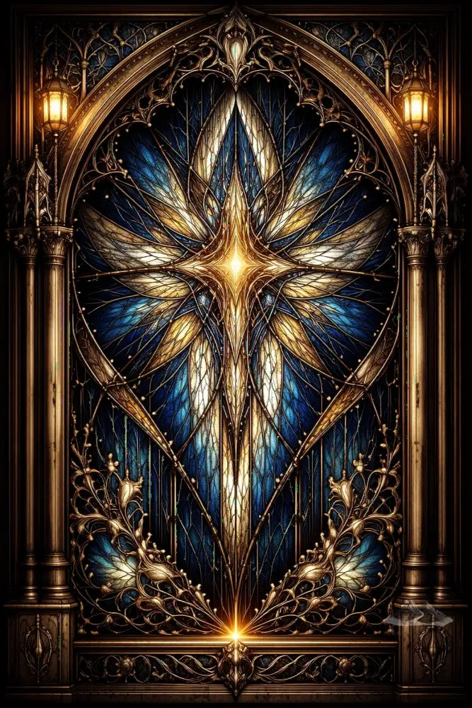 Golden Cross — Lumindal Print - Purpose And Presence Digio
