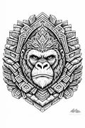 Gorilla Mandimal — Coloring Page - Purpose And Presence Digio