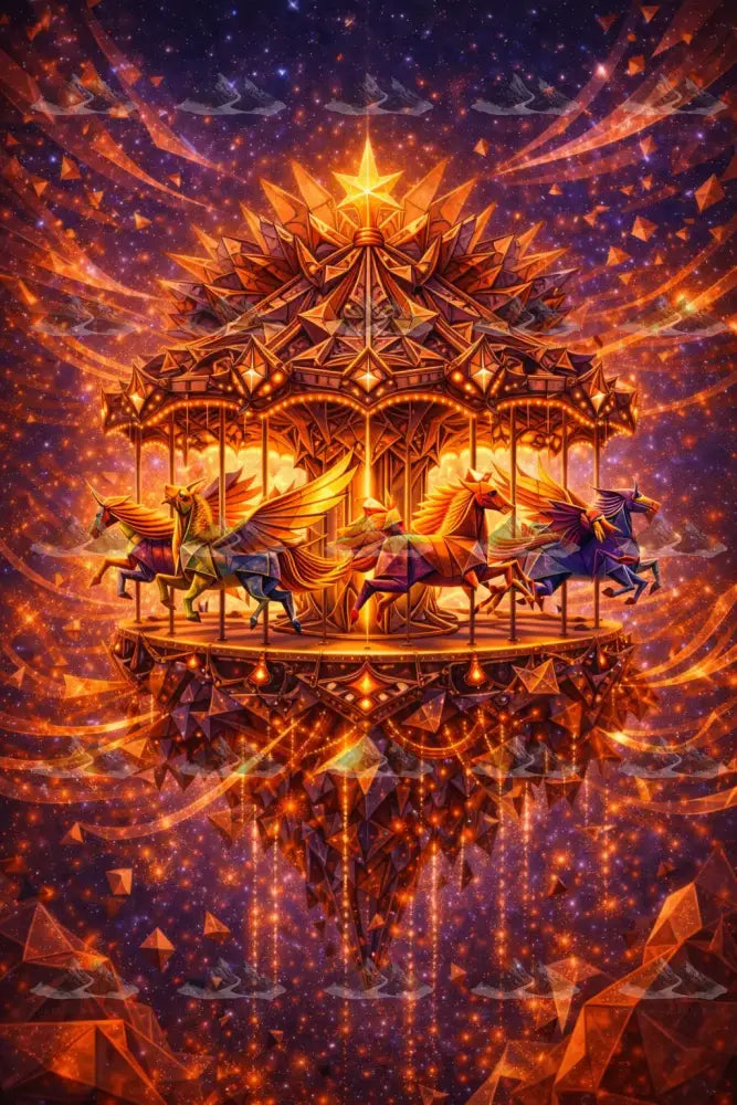 Origami Carousel / Carrossel de Origami / Carrusel de Origami Digital Artwork