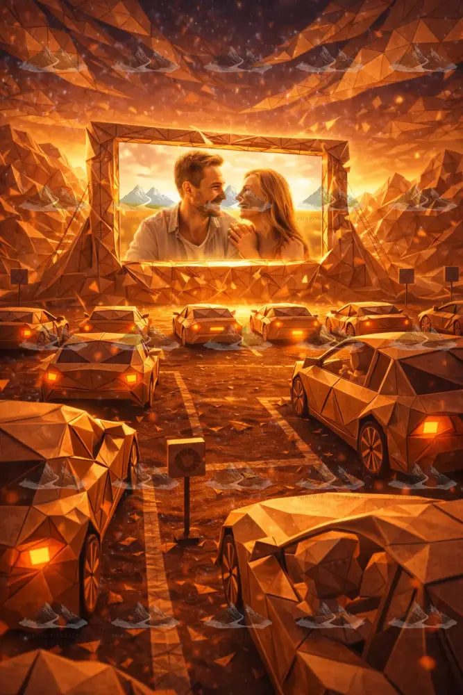 Origami Drive-In / Cine Drive-In de Origami / Cine Drive-In de Origami Digital Artwork
