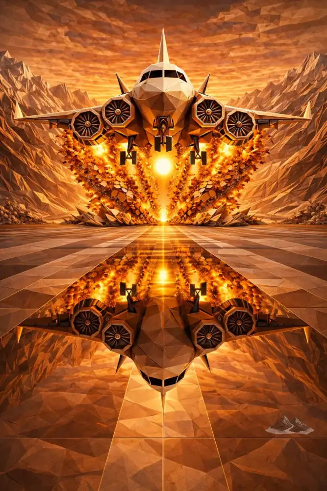 Origami Jet Ascension / Origami Ascensão do Jato / Origami Ascenso del Jet Digital Artwork