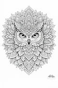 Owl Mandimal — Coloring Page - Purpose And Presence Digio