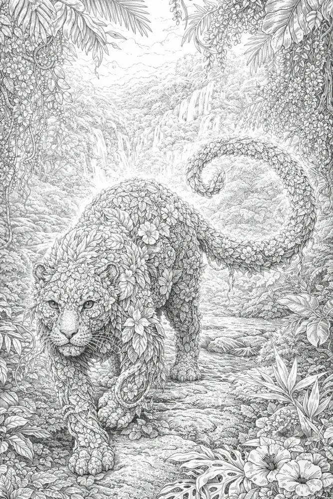 Panther Botanimal — Coloring Page - Purpose And Presence Digio