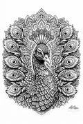 Peacock Mandimal — Coloring Page - Purpose And Presence Digio