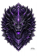 Purple Dragon Mandimal — Digital Sticker - Purpose And Presence Digio