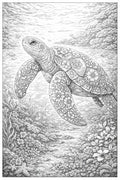 Sea Turtle Botanimal — Coloring Page - Purpose And Presence Digio