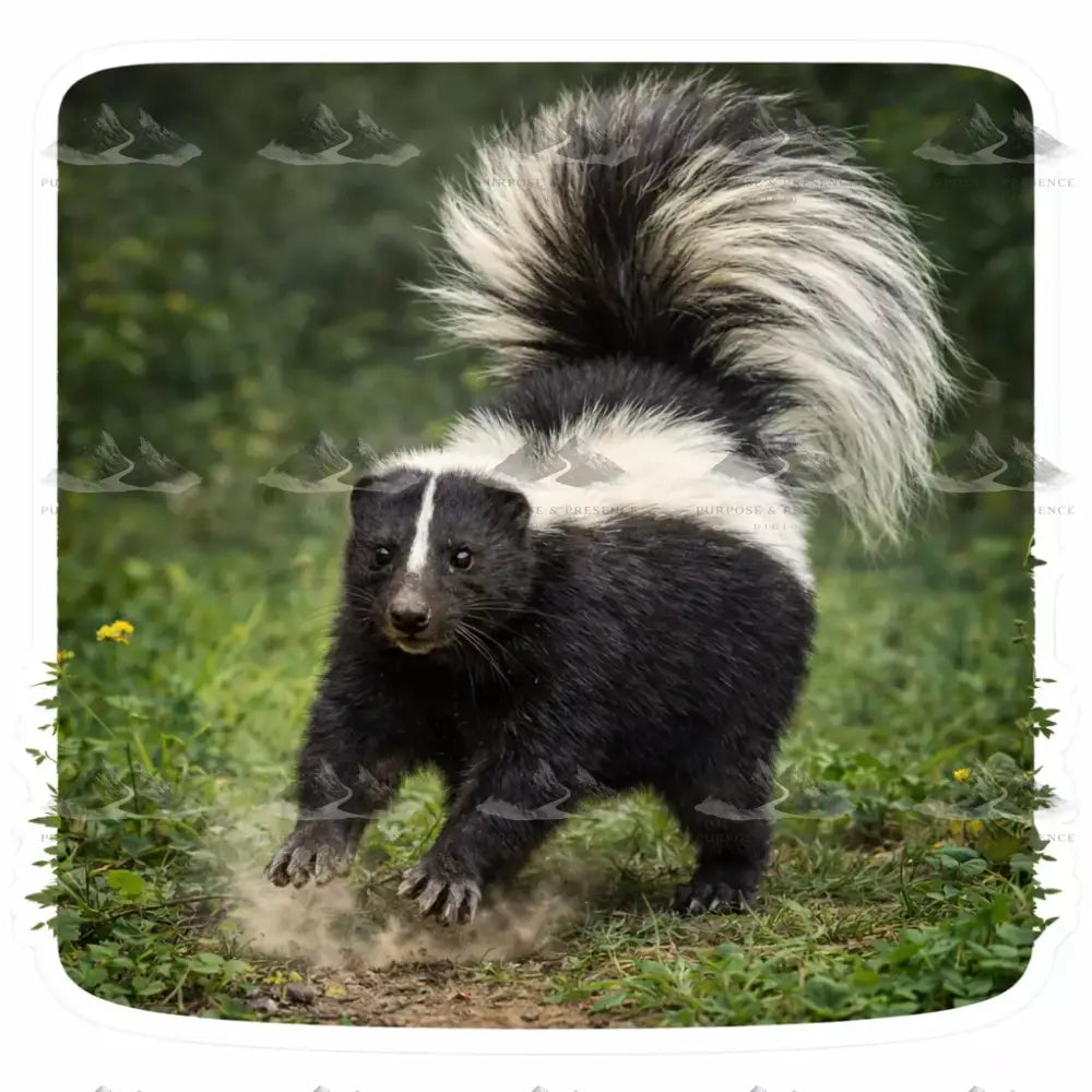 Skunk Warning Candid Creatures Stickers Sticker