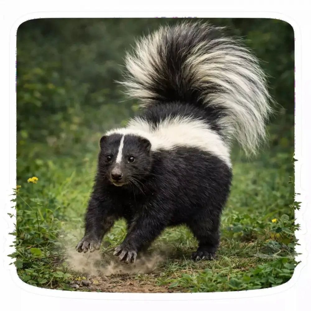 Skunk Warning Candid Creatures Stickers - Purpose And Presence Digio