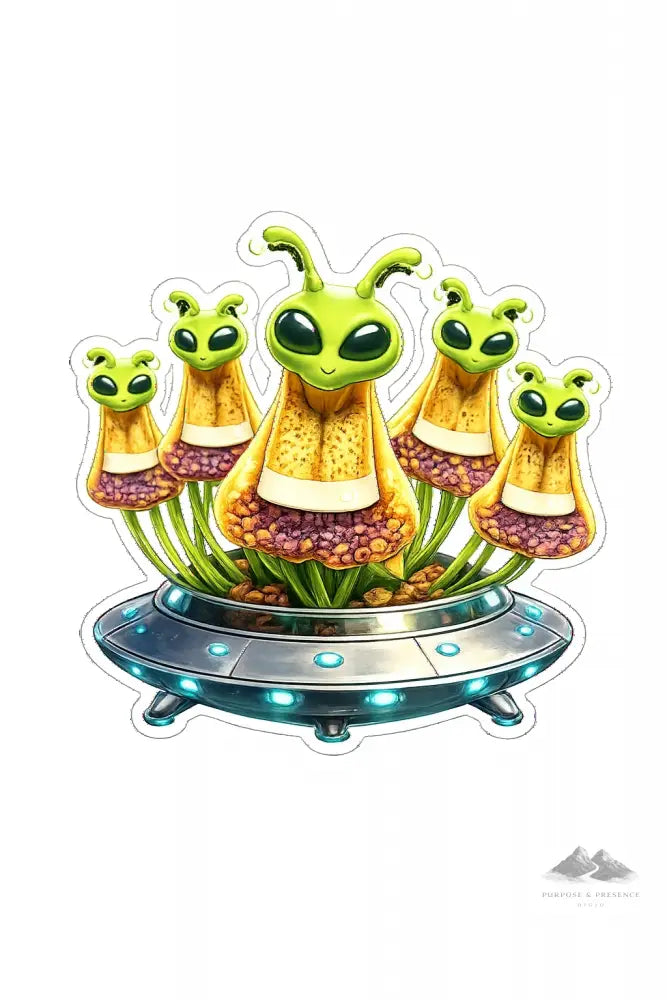 Stickers – Botanical - Alien Orchid Character Sticker