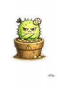 Stickers – Botanical - Angry Cactus Character - Purpose And Presence Digio