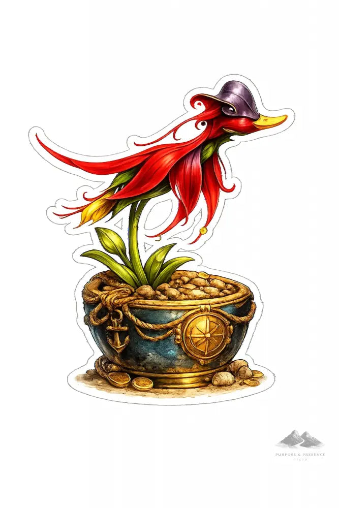 Stickers – Botanical - Duck Orchid Character Sticker