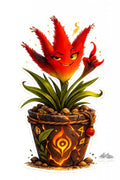 Stickers – Botanical - Fiery Devil’s Hand Flower - Purpose And Presence Digio