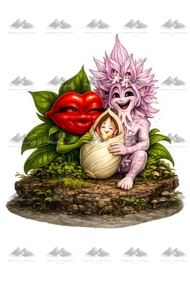 Stickers – Botanical - Hot Lips Naked Man Orchid & Swaddle Baby Orchid Family