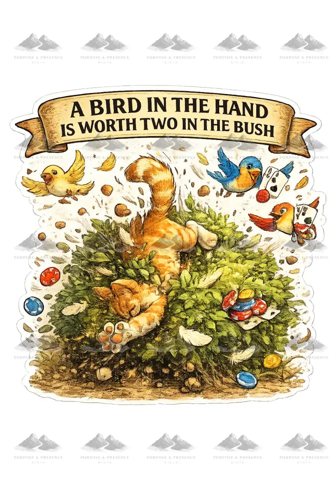 Stickers - Idiom - A Bird In The Hand Sticker