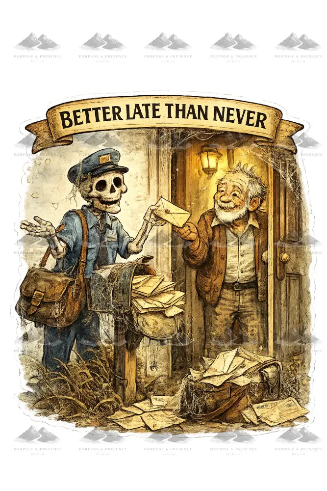 Stickers - Idiom - Better Late Than Never Sticker