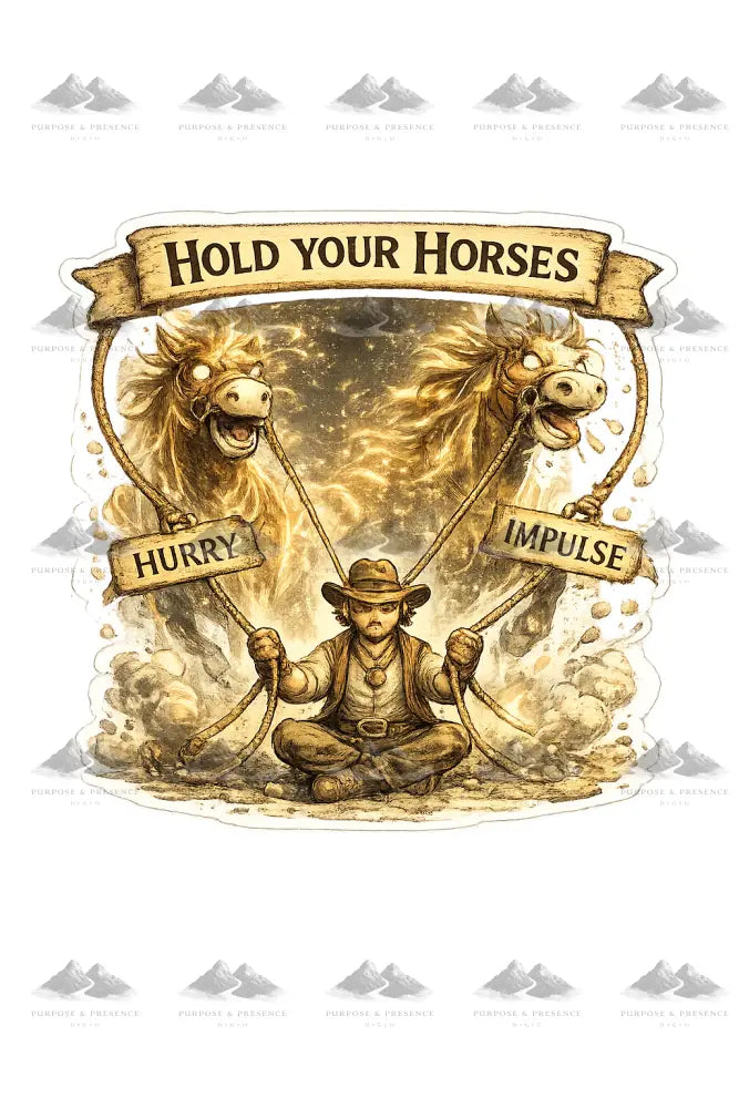 Stickers - Idiom - Hold Your Horses Sticker