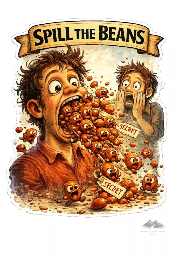 Stickers - Idiom - Spill the Beans - Purpose And Presence Digio