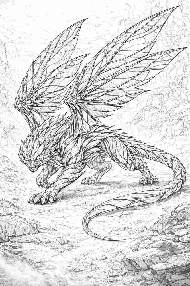 Tigraxis — Shardscale Sovereign Coloring Page - Purpose And Presence Digio
